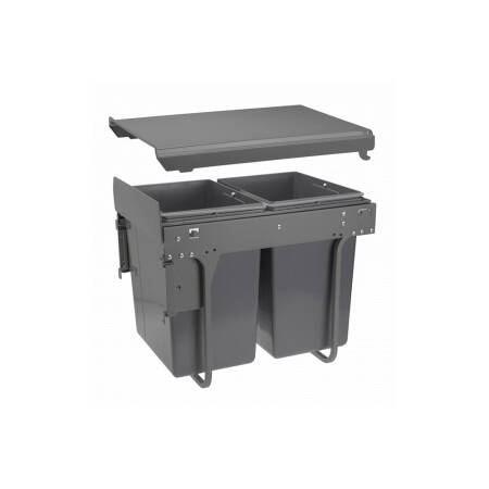 Cos gunoi selectiv PRACTI ECO, 400 mm, antracit
