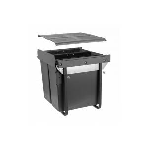 Cos gunoi selectiv PRACTI ECO, 600 mm, 2x34L, antracit