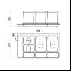 Cos gunoi selectiv MULTINO, 900 mm, 2X15L+2X7L+3 tavi