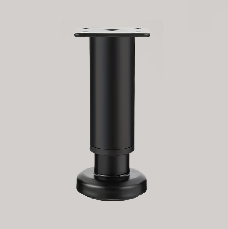 Picior reglabil 3319, D 38 mm, H120-H180, finisaj negru mat pentru casa si proiecte eficiente