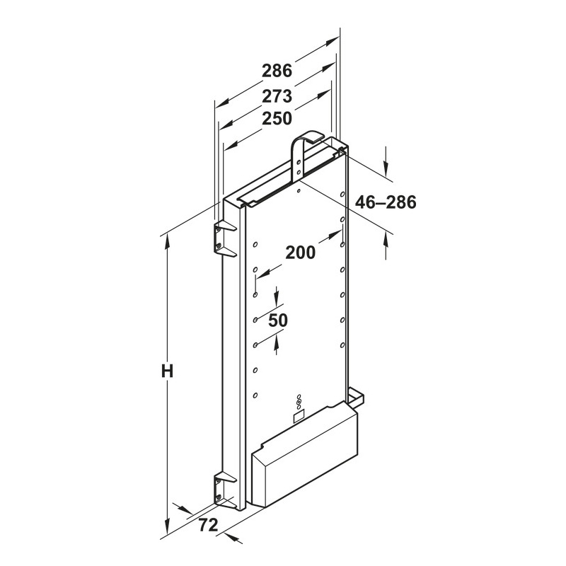 Sistem electric ptr ridicare-coborare TV, A 600-1300mm, cursa 700mm 3