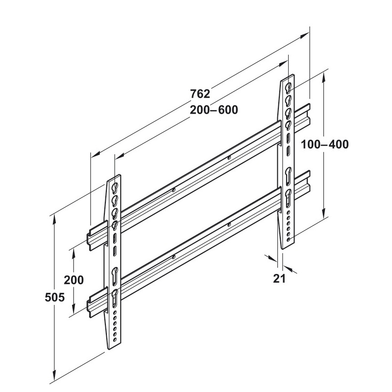 Placa de fixare VESA, pentru sistem ridicare electric TV,  capacitate 25 kg 2