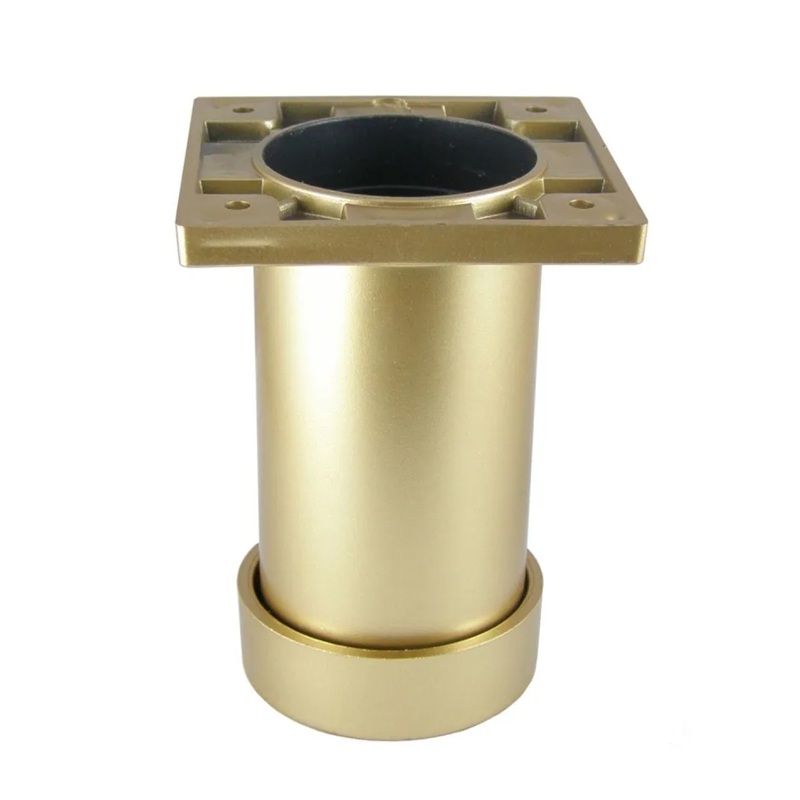 Picior mobilier rotund SEDEF, plastic, H80, finisaj auriu pentru casa si proiecte eficiente