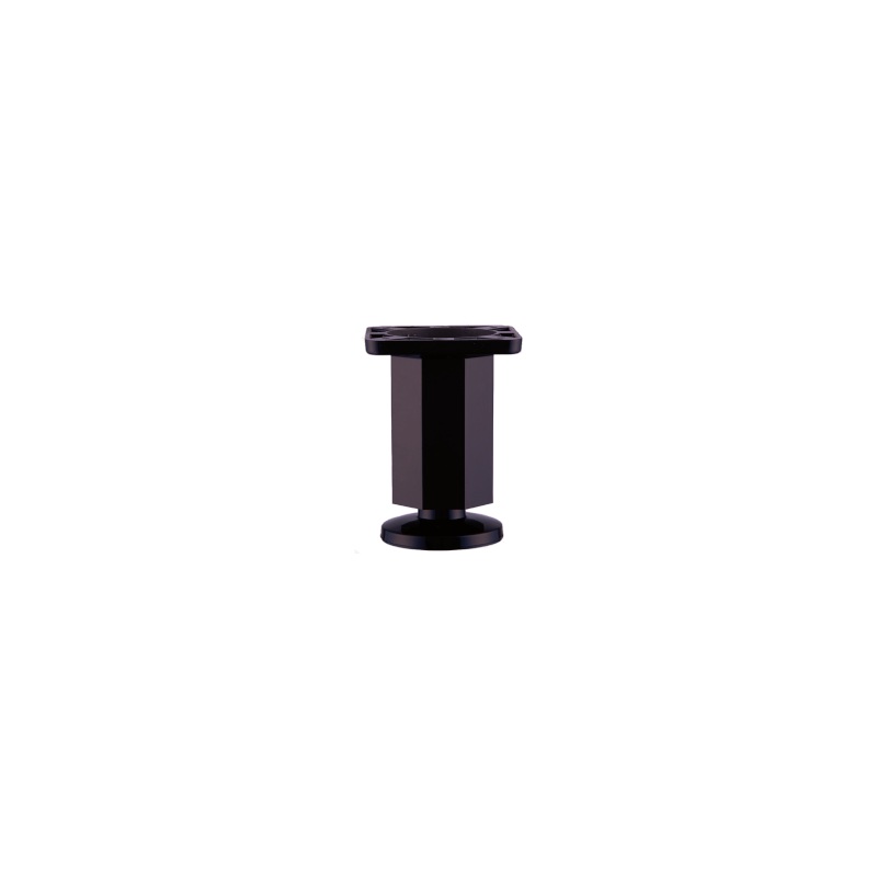 Picior mobilier octogonal SDF, plastic, H50, finisaj negru pentru casa si proiecte eficiente