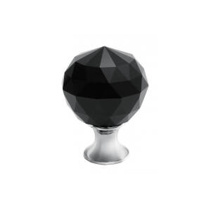 Buton CRYSTAL PALACE A 30 mm (CROM + CRISTAL NEGRU)