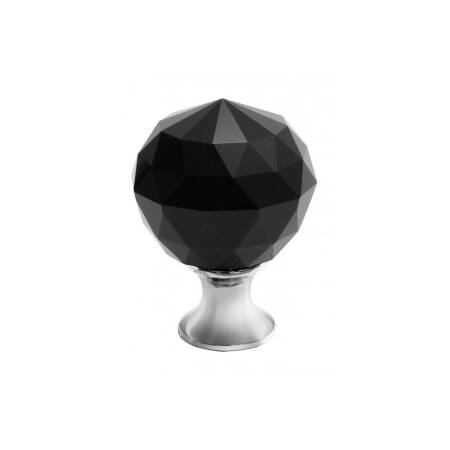 Buton CRYSTAL PALACE A 30 mm (CROM + CRISTAL NEGRU)