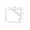 Consola metalica WB24, aluminiu periat