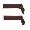 Set 2 console metalice, pentru polita din lemn sau pal, 185mm, cu masca din plastic, maro