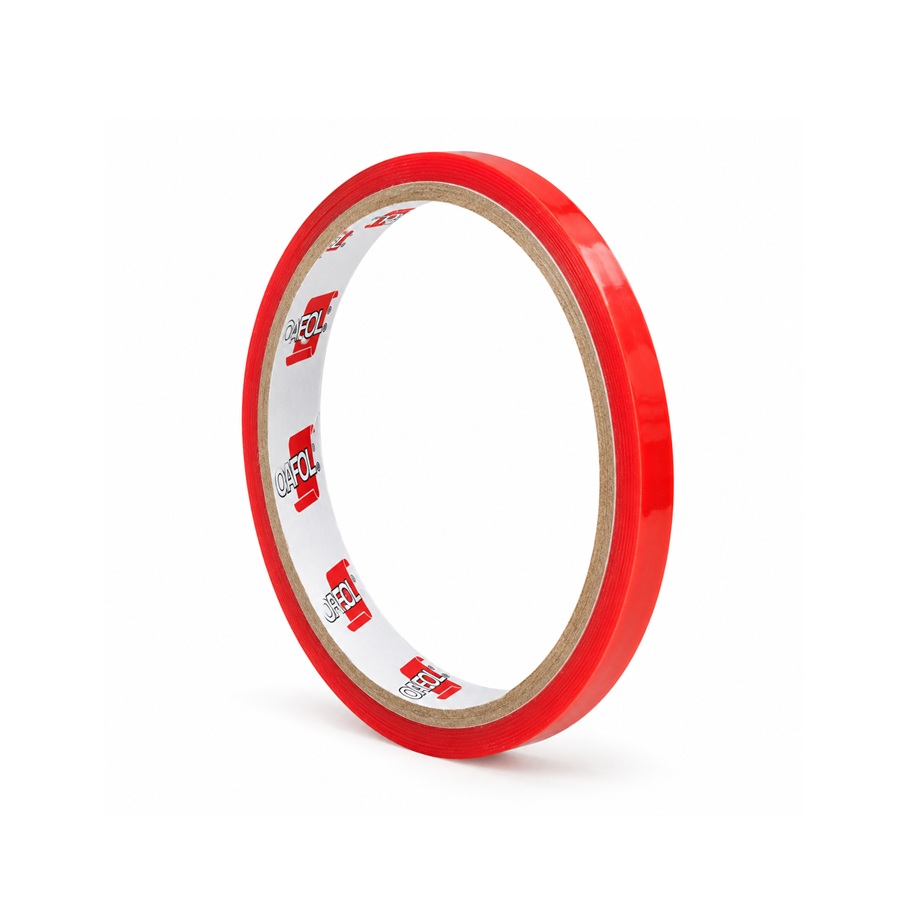 Banda dublu adeziva ORAFOL, rosie, 10 mm x 2 mm x 5 m