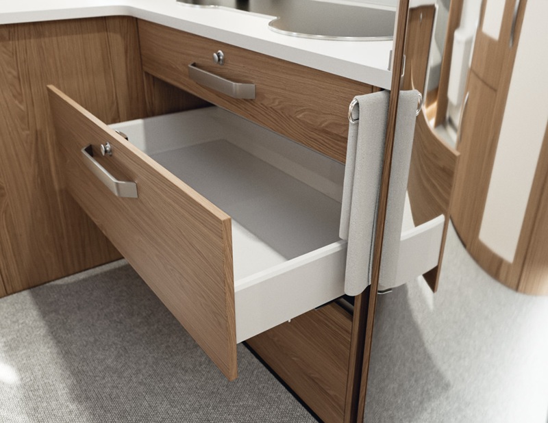 Glisiera cu laterale metalice, 450 mm, alb, Matrixbox Hafele 4