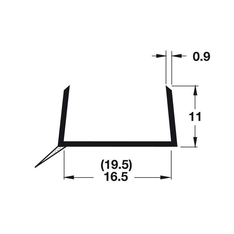 Profil PVC pentru plinta pal-mdf, transparent, 2.5 m, Hafele 2
