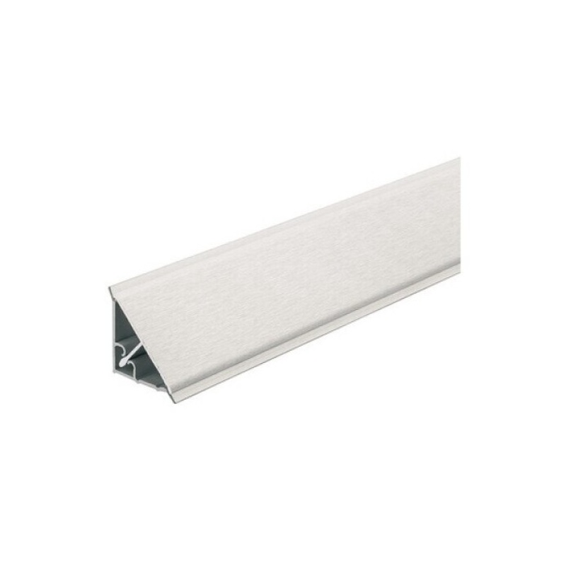 Hafele Inaltator PVC, 30x30, antistrop, pentru blat, fata metalica, aluminiu periat, 4 metri (debitare maxim 3 metri)