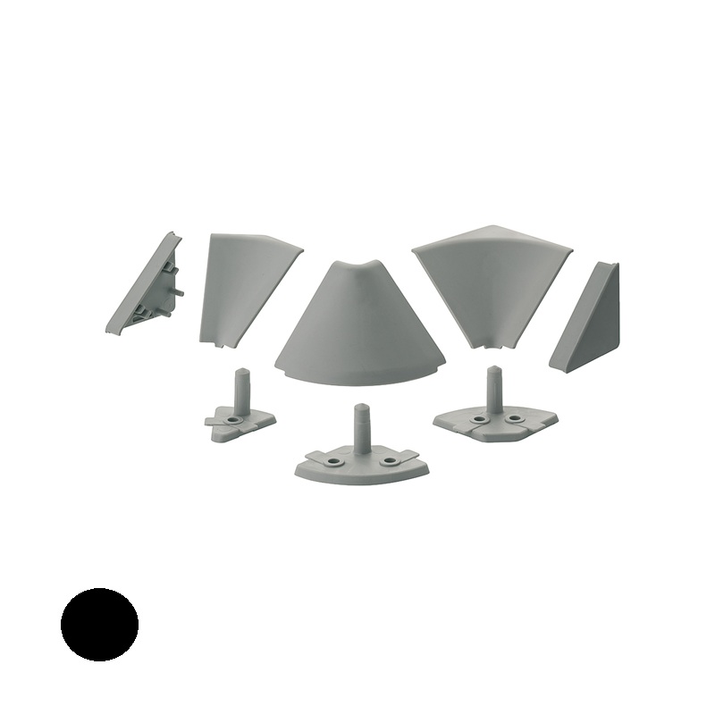 Accesorii inaltator PVC, 30x30, negru, Hafele