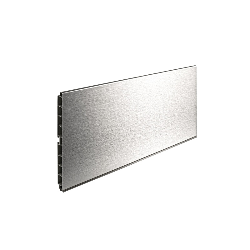 Hafele Plinta PVC, H 100mm, folie finisaj aluminiu, 4 metri (debitare maxim 3 metri) pentru casa si proiecte eficiente