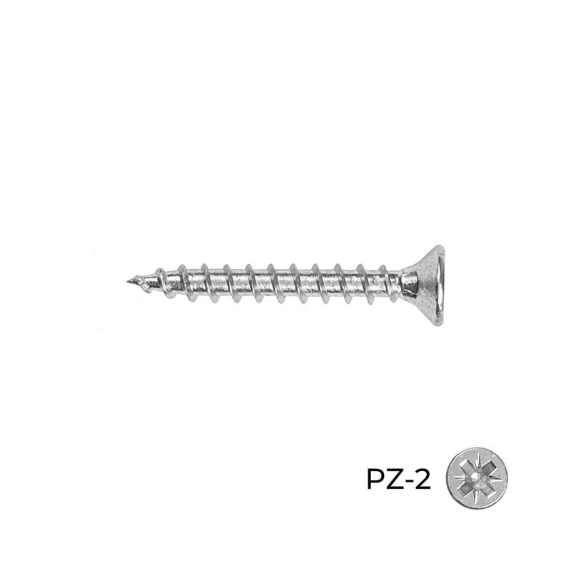 Holzsurub PAL / Lemn, 3.5 x 50, alb-zincat, 100 bucati, Reisser pentru casa si proiecte eficiente