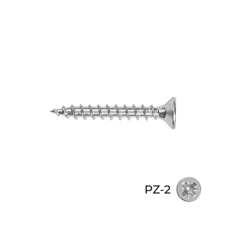 Holzsurub PAL / Lemn, 3.5 x 50, alb-zincat, 100 bucati, Reisser