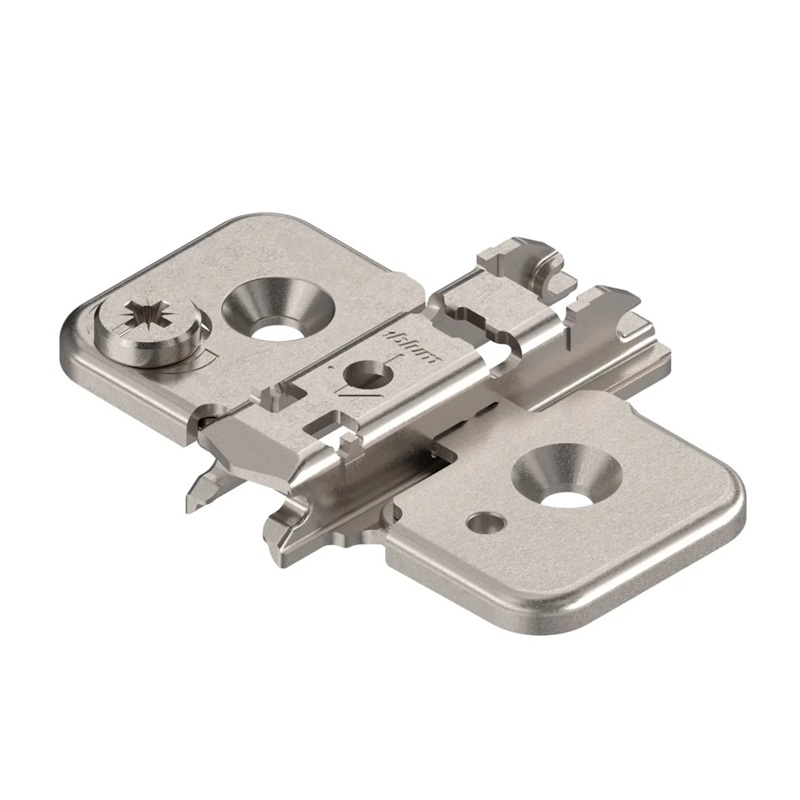 Placuta montaj balama Blum CLIP, in cruce, inaltare 0mm, reglaj excentric 3D