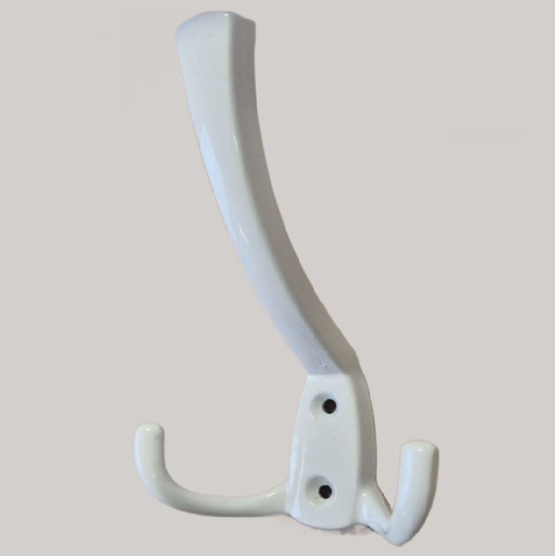 Cuier metalic H5739, 3 agatatori, finisaj alb