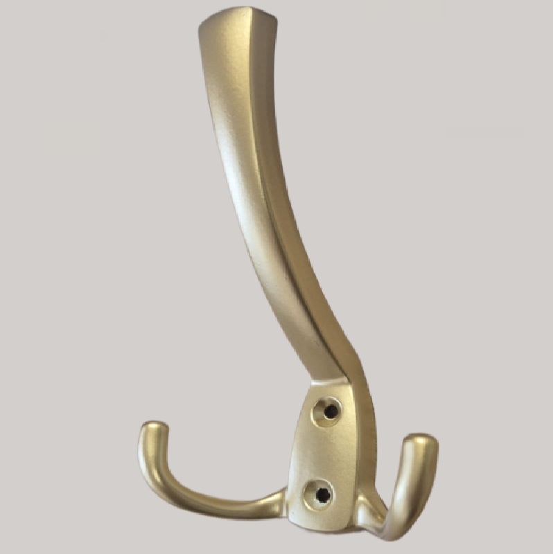 Cuier metalic H5739, 3 agatatori, finisaj auriu