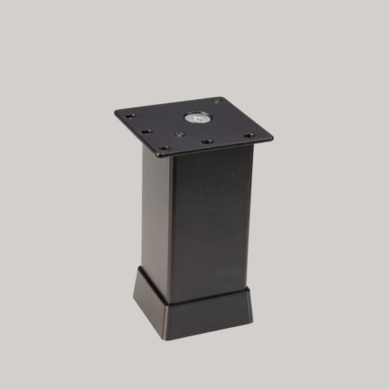 Picior patrat pentru mobilier, 40×40 mm, inaltime H100 mm, finisaj negru