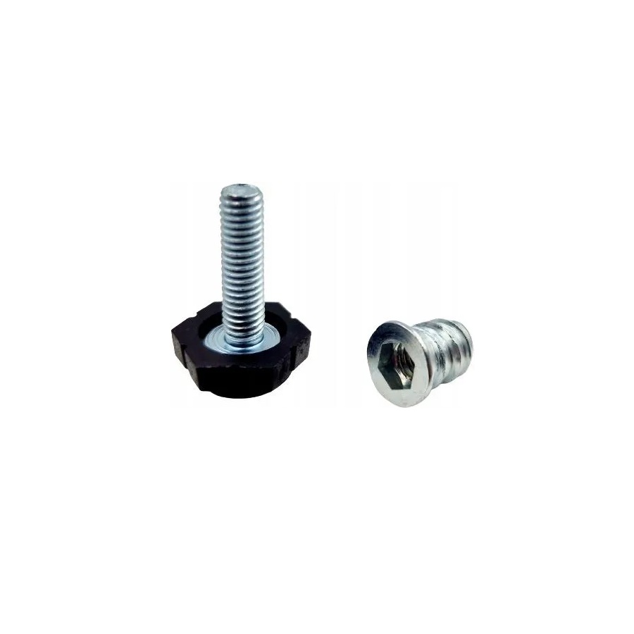 Bucsa cu Piciorus M6 x 12 mm, Dublu Filet, Set 20 bucati