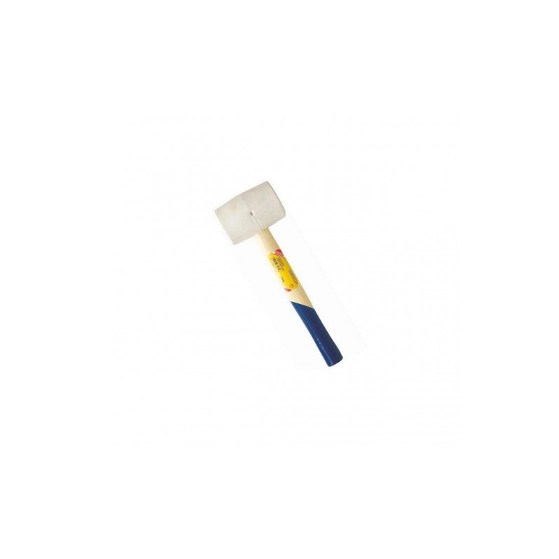 Ciocan cauciuc Holzer, 455g, cap alb, maner lemn pentru casa si proiecte eficiente