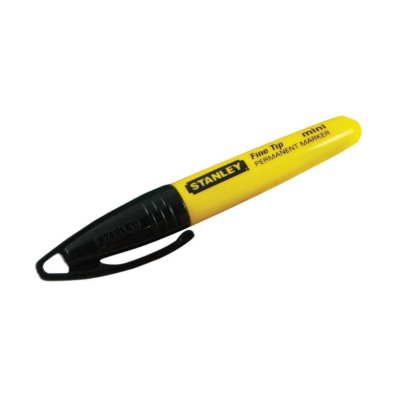 Mini Marker Permanent Stanley, varf subtire, negru