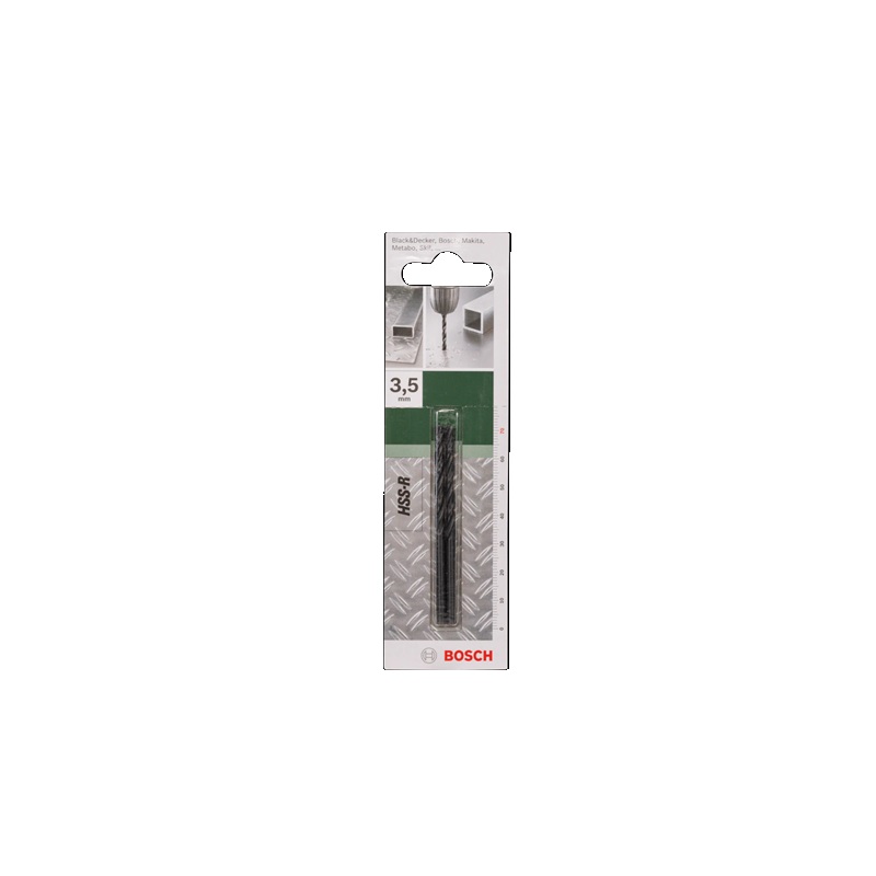 Burghiu Metal HSS-R, DIN 338 3.5 x 39 x 70 mm, set 2 bucati, Bosch