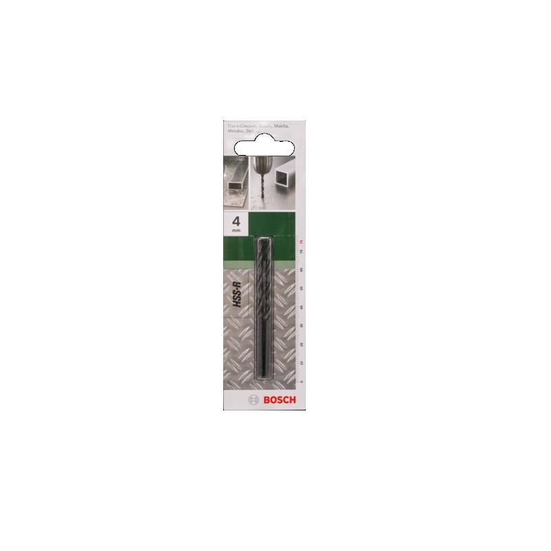 Burghiu Metal HSS-R, DIN 338 4 x 43 x 75 mm, set 2 bucati, Bosch