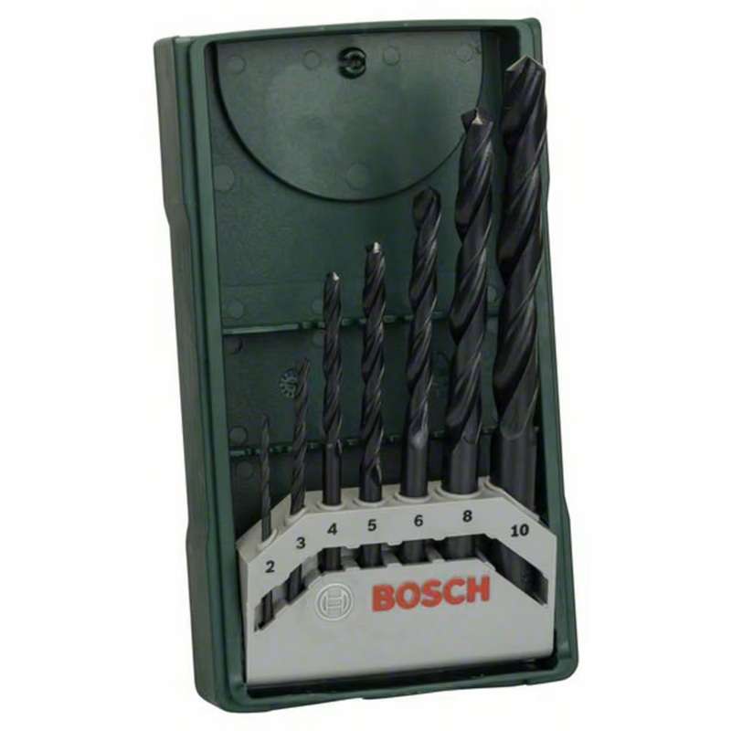 Set Burghie HSS pentru Metal, Bosch Mini X-Line, 7 Piese, 2-10 mm