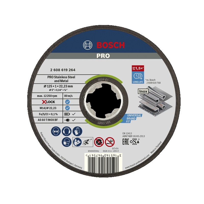 Panza Flex pentru Metal si Inox, 125 x 22.23 x 1 mm, Bosch