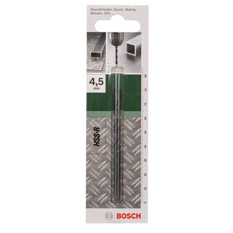 Burghiu Metal HSS-R, DIN 338 4.5 x 47 x 80 mm, Bosch