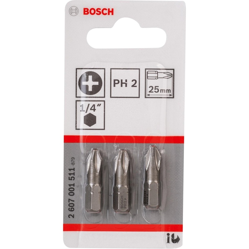 Bit Bosch Extra Hard PH2 25 mm - Set 3 Bucati