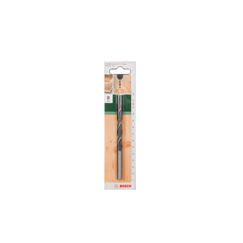 Burghiu pentru lemn cu cap asimetric, 8 x 75 x 115 mm, Bosch
