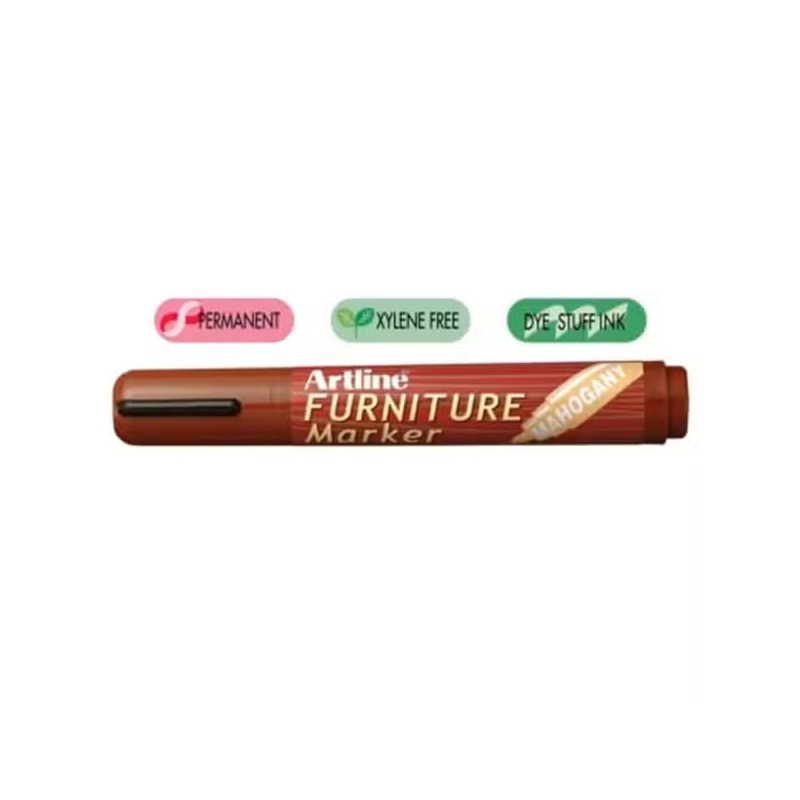 Marker retus mobilier, varf tip dalta 2-5 mm, mahon, Artline