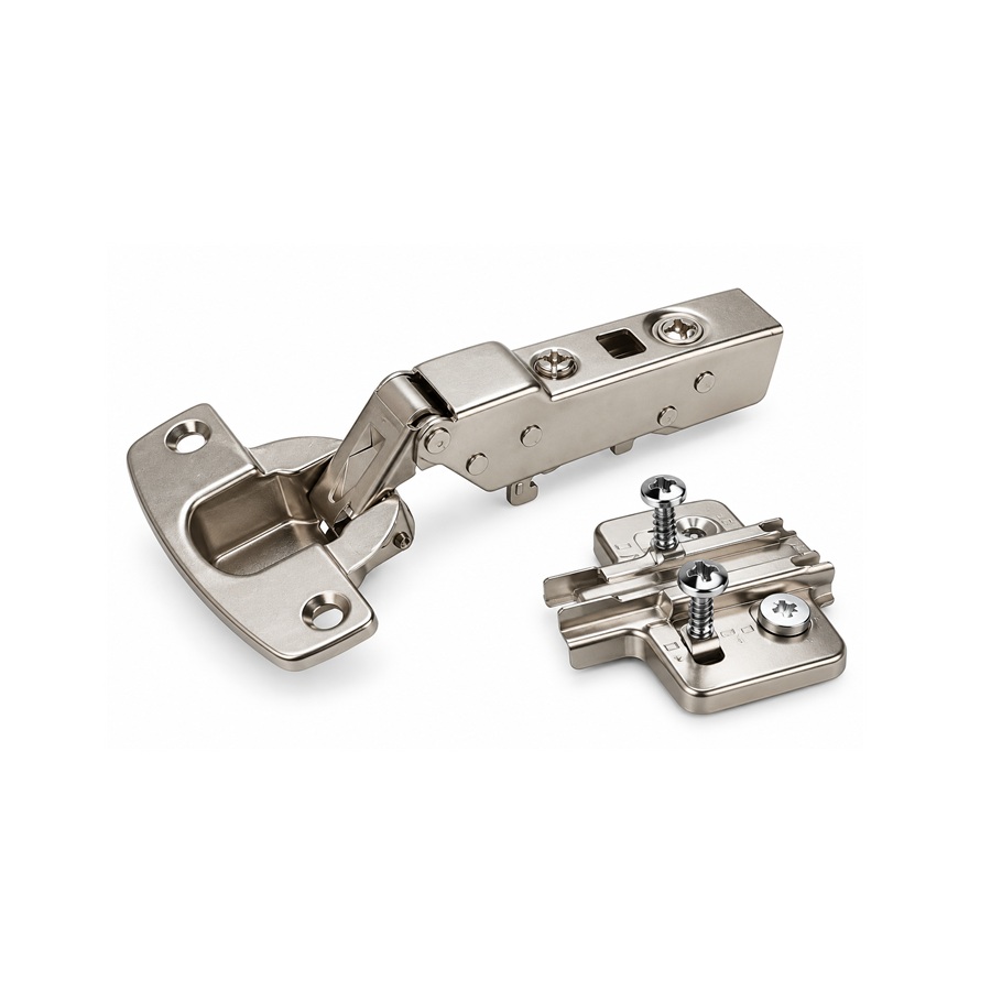 Balama Hettich Sensys 110° semiaplicata, Clip-On, amortizare, placuta 3D
