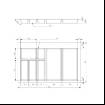 Organizator sertar PVC, 800 mm, alb WK-SZ-AS-800-10