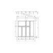 Organizator sertar PVC, 500 mm, antracit, WK-SZ-AS-500-60-4