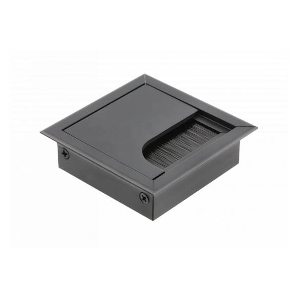GTV Trecere cablu MERIDA, 80x80mm, negru pentru casa si proiecte eficiente