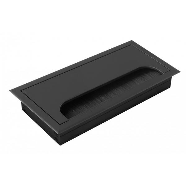 GTV Trecere cablu MERIDA, 80x160mm, negru pentru casa si proiecte eficiente