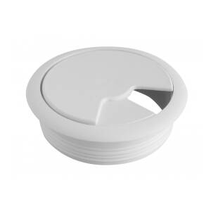 Trecere cablu, plastic, Ø60mm, alb