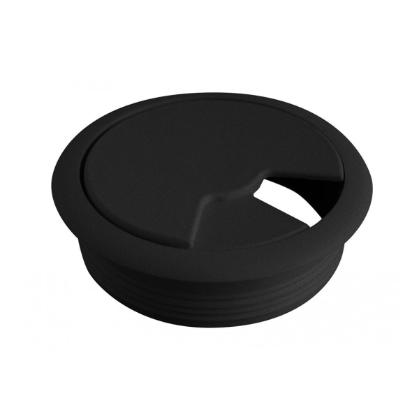 GTV Trecere cablu, plastic, Ø60mm, negru pentru casa si proiecte eficiente