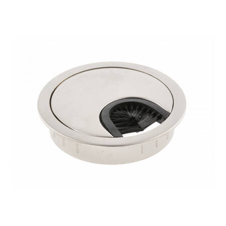 Trecere cablu, metal, Ø60mm, satin