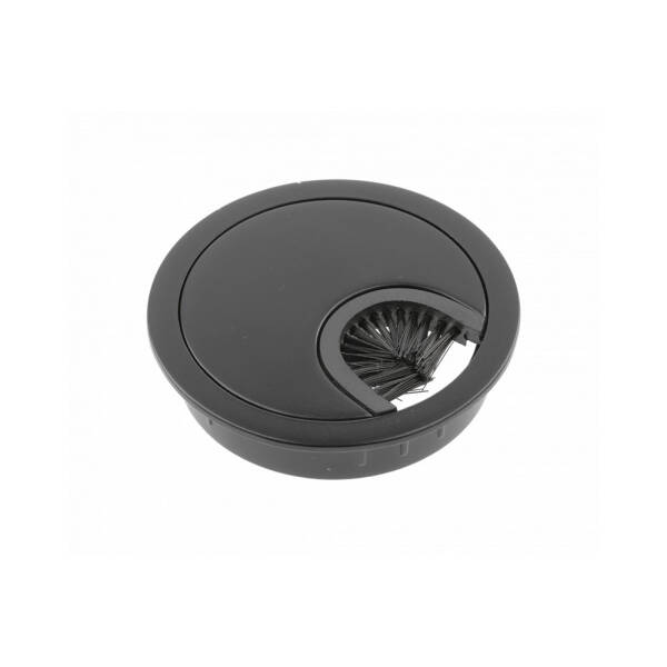 GTV Trecere cablu, metal, Ø60mm, negru mat pentru casa si proiecte eficiente