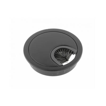 Trecere cablu, metal, Ø60mm, negru mat