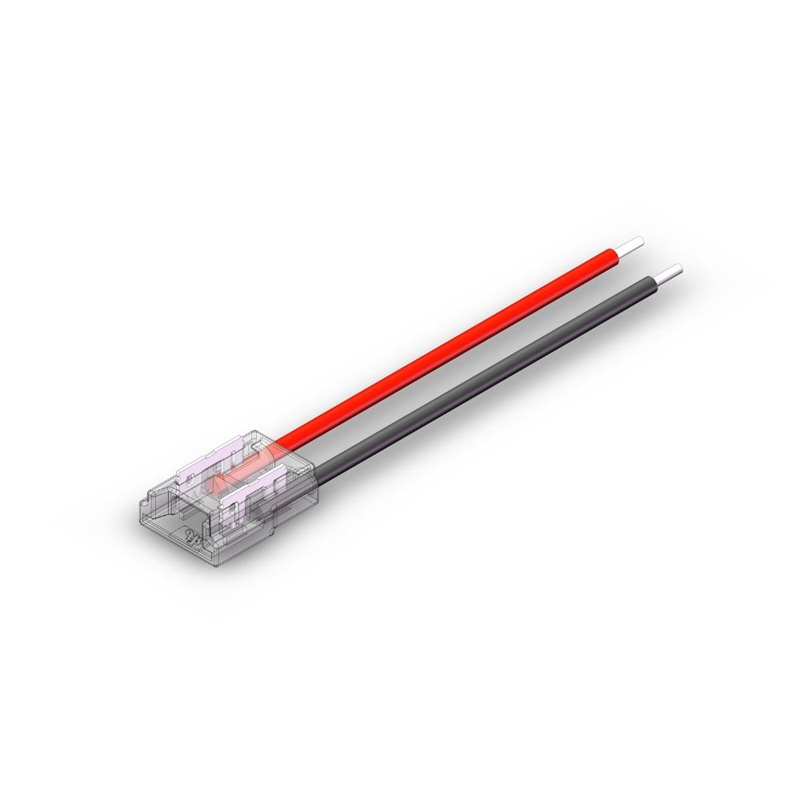 Conector alimentare pentru banda led, PCB 8mm, IP20, 12V/24V, PIN 5.4mm