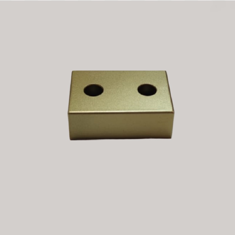 Picior mobilier plastic, H20, finisaj auriu