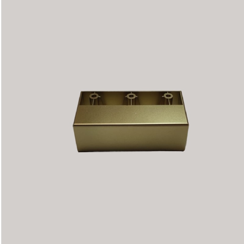 Picior mobilier plastic, H27, finisaj auriu