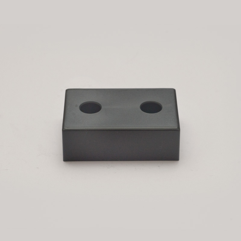 Picior mobilier plastic, H20, finisaj negru