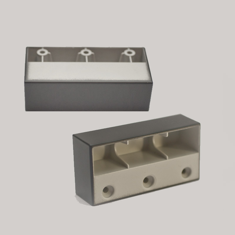 Picior mobilier plastic, H27, finisaj negru